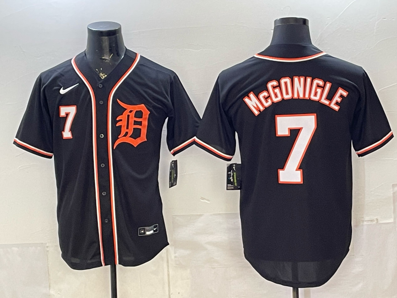 Men Detroit Tigers #7 McGonigle black Nike 2026 MLB Jersey 05280023